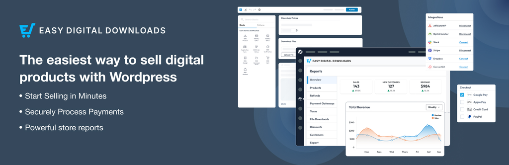 Easy Digital Downloads banner from https://wordpress.org/plugins/easy-digital-downloads/