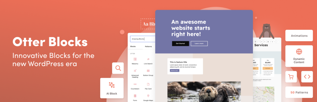 Otter Blocks banner from https://wordpress.org/plugins/otter-blocks/