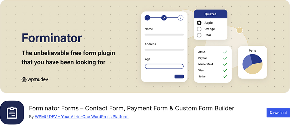 forminator free wordpress form