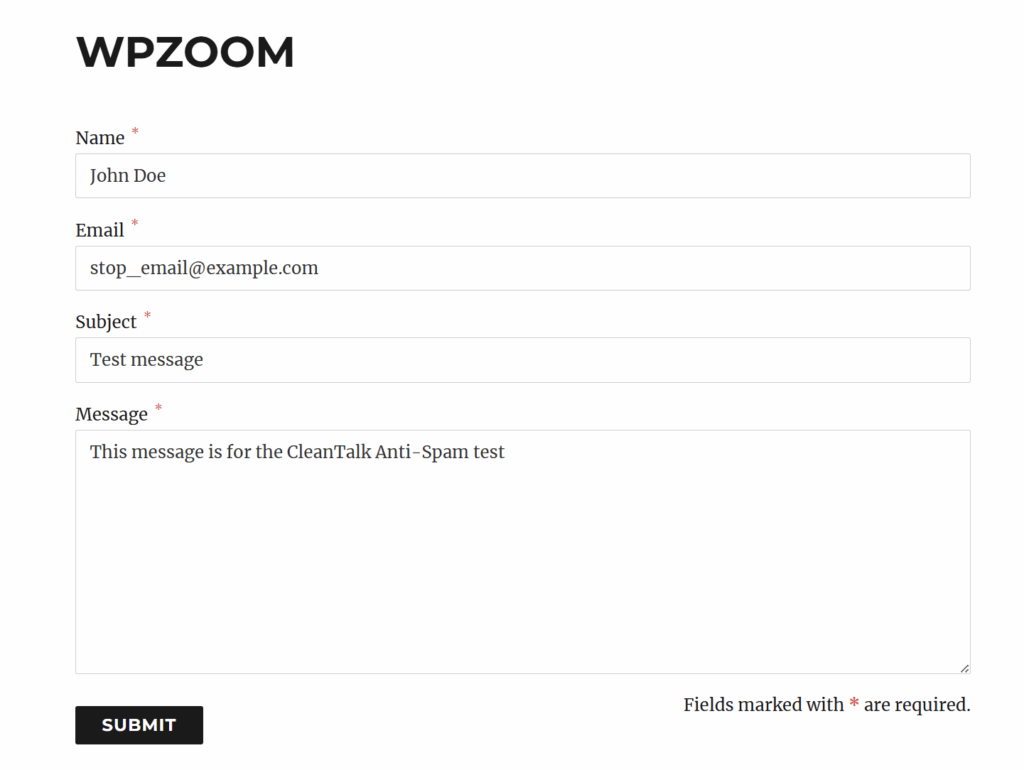 wpzoom anti-spam protction