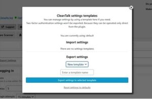 cleantalk password leak settings