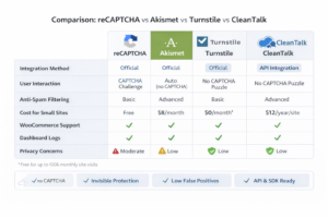 Anti spam solutions comparison chart