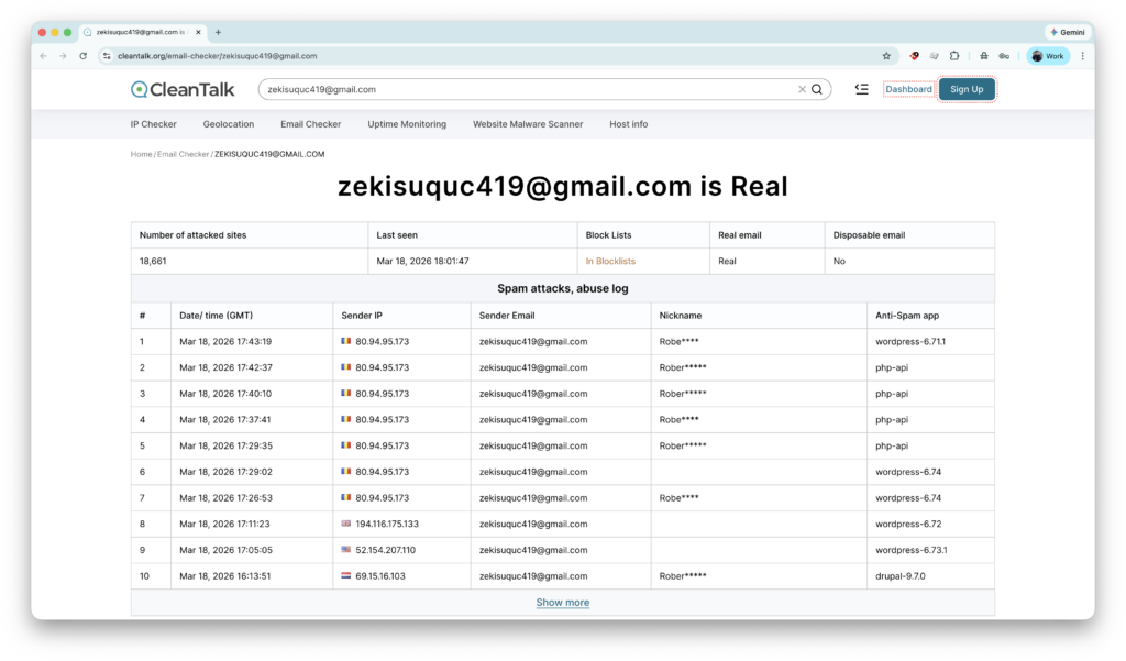 Is zekisuquc419@gmail.com Spam Bot? How to Stop It