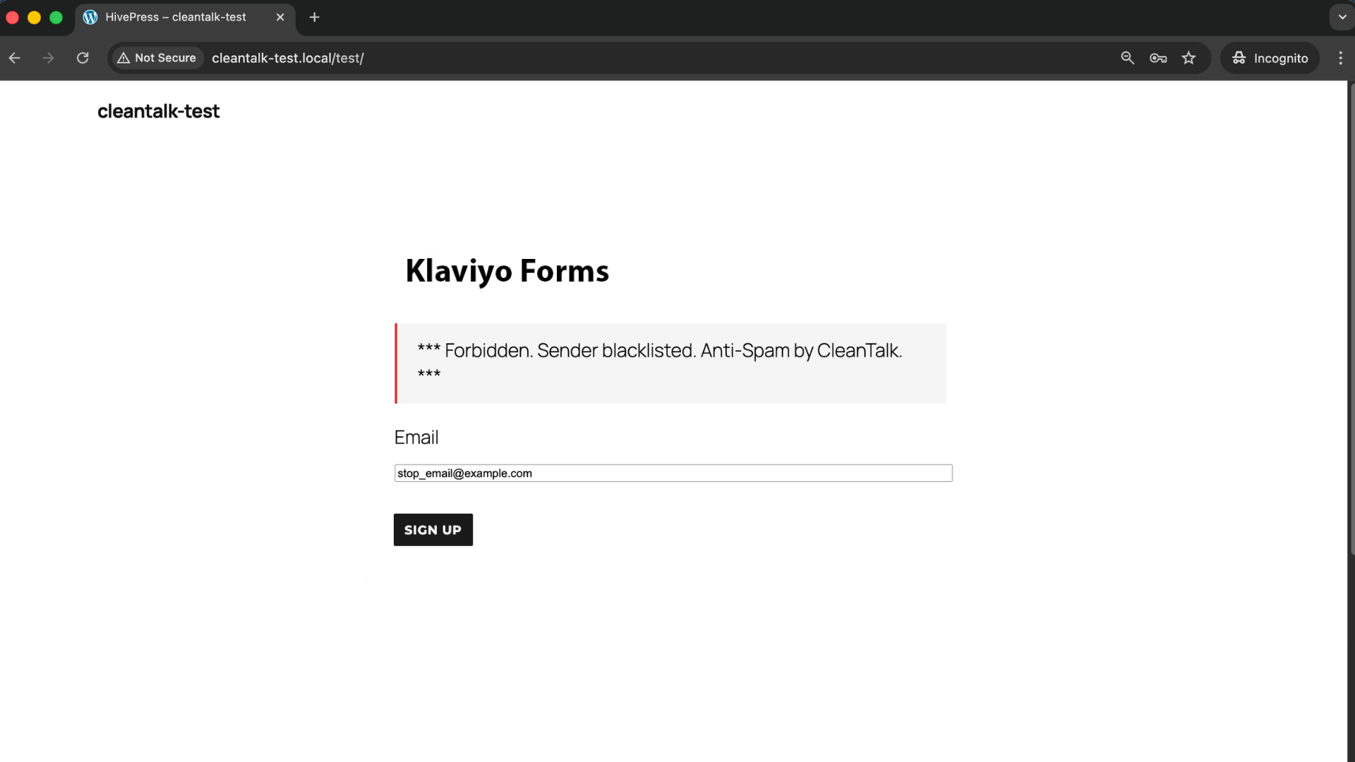 Klaviyo Forms Check