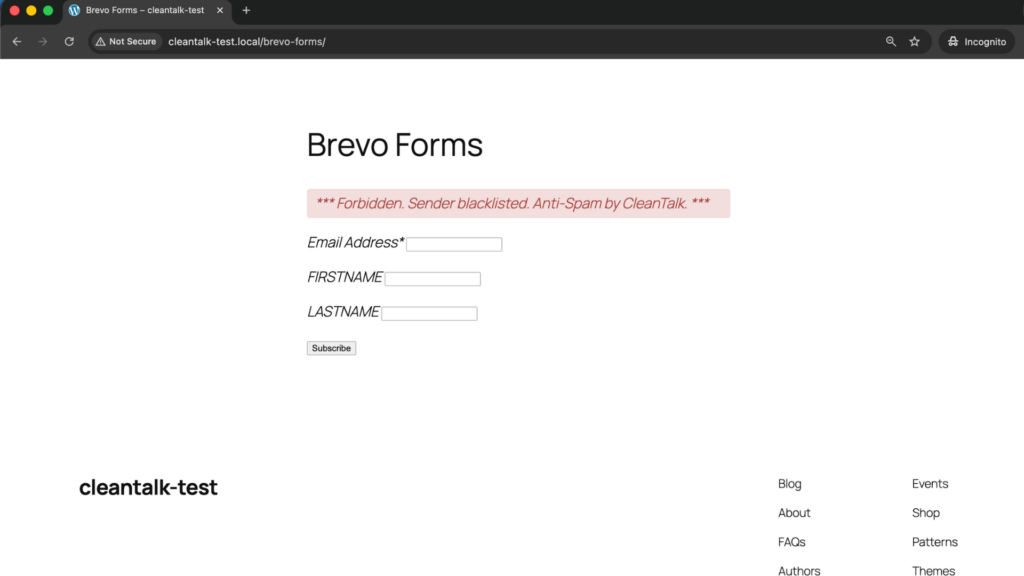 If everything is configured properly, the submission should be blocked or should not appear as a normal legitimate entry in your form workflow.
