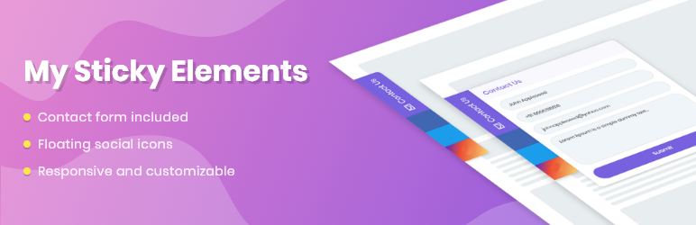 My Sticky Elements  banner from https://wordpress.org/plugins/mystickyelements/