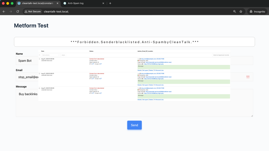 Anti-Spam Cloud Dashboard